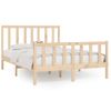 Estructura De Cama De Madera Maciza 160x200 Cm Vidaxl