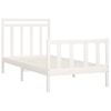 Estructura De Cama Madera Maciza De Pino Blanco 90x200 Cm Vidaxl