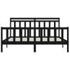 Estructura De Cama Madera Maciza Super King Negra 180x200 Cm Vidaxl