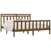 Estructura De Cama Madera Maciza Marrón Miel 200x200 Cm Vidaxl