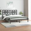 Estructura De Cama Madera Maciza De Pino Gris 120x200 Cm Vidaxl