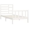 Estructura De Cama Madera Maciza De Pino Blanco 100x200 Cm Vidaxl