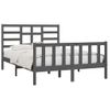 Estructura De Cama Madera Maciza Gris King Size 150x200 Cm Vidaxl