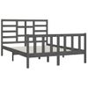 Estructura De Cama Madera Maciza Gris King Size 150x200 Cm Vidaxl