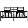 Estructura De Cama Madera Maciza Negro Supe King 180x200 Cm Vidaxl