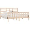 Estructura De Cama De Madera Maciza De Pino 200x200 Cm Vidaxl