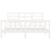 Estructura De Cama Madera Maciza De Pino Blanco 200x200 Cm Vidaxl