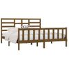 Estructura De Cama Madera Maciza Marrón Miel 200x200 Cm Vidaxl