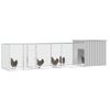 Gallinero De Acero Galvanizado Gris 400x91x100 Cm Vidaxl