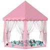 Carpa De Juegos De Princesa Con 250 Bolas Rosa 133x140 Cm Vidaxl