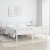 Estructura De Cama Madera Maciza Blanca 135x190 Cm Vidaxl