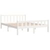 Estructura De Cama Madera Maciza Blanca 135x190 Cm Vidaxl