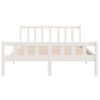 Estructura De Cama Madera Maciza Blanca 135x190 Cm Vidaxl