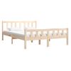 Estructura De Cama De Madera Maciza 140x190 Cm Vidaxl