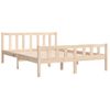 Estructura De Cama De Madera Maciza 140x190 Cm Vidaxl