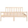 Estructura De Cama De Madera Maciza 140x190 Cm Vidaxl