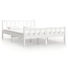 Estructura De Cama De Madera Maciza Blanca 140x190 Cm Vidaxl