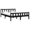 Estructura De Cama Madera Maciza Negro 120x200 Cm Vidaxl