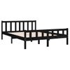 Estructura De Cama Madera Maciza Negro 120x200 Cm Vidaxl