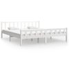 Estructura De Cama De Madera Maciza Blanca 160x200 Cm Vidaxl