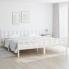 Estructura De Cama De Madera Maciza Blanca 160x200 Cm Vidaxl