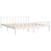 Estructura De Cama De Madera Maciza Blanca 160x200 Cm Vidaxl