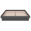 Estructura De Cama Madera Maciza Gris 120x200 Cm Vidaxl