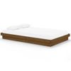 Estructura De Cama Madera Maciza Marrón Miel 120x200 Cm Vidaxl