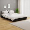 Estructura De Cama Madera Maciza Negro 120x200 Cm Vidaxl