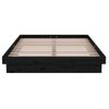 Estructura De Cama Madera Maciza Negro 120x200 Cm Vidaxl