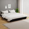 Estructura De Cama De Madera Maciza Negro 200x200 Cm Vidaxl