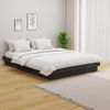 Estructura De Cama Doble Pequeña Madera Maciza Gris 120x190 Cm Vidaxl