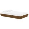 Estructura De Cama Doble Madera Maciza Marrón Miel 120x190 Cm Vidaxl