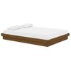 Estructura De Cama Doble Madera Maciza Marrón Miel 135x190 Cm Vidaxl