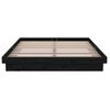 Estructura De Cama Doble Madera Maciza Negra 135x190 Cm Vidaxl