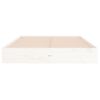 Estructura De Cama Madera Maciza Blanca 200x200 Cm Vidaxl