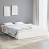 Estructura De Cama De Madera Maciza Blanca 135x190 Cm Vidaxl