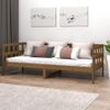 Sofá Cama Madera Maciza De Pino Marrón Miel 90x200 Cm Vidaxl