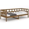 Sofá Cama Madera Maciza De Pino Marrón Miel 90x200 Cm Vidaxl