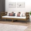 Sofá Cama Madera Maciza De Pino Marrón Miel 80x200 Cm Vidaxl