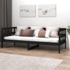 Sofá Cama Madera Maciza De Pino Negro 90x190 Cm Vidaxl