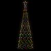 Árbol De Navidad Cónico 500 Led De Colores 100x300 Cm Vidaxl