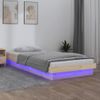 Estructura De Cama Con Led Madera Maciza 90x200 Cm Vidaxl