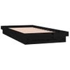 Estructura De Cama Con Led Madera Maciza Negra 90x200 Cm Vidaxl