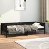 Sofá Cama Madera Maciza De Pino Negro 80x200 Cm Vidaxl