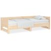 Sofá Cama Extraíble Madera Maciza De Pino 2x(90x190) Cm Vidaxl