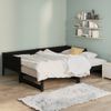 Sofá Cama Extraíble Madera Maciza De Pino Negro 2x(90x190) Cm Vidaxl