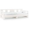 Sofá Cama Extraíble Madera Maciza De Pino Blanco 2x(90x200) Cm Vidaxl