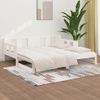 Sofá Cama Extraíble Madera Maciza De Pino Blanco 2x(90x200) Cm Vidaxl