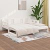 Sofá Cama Extraíble Madera Maciza De Pino Blanco 2x(80x200) Cm Vidaxl